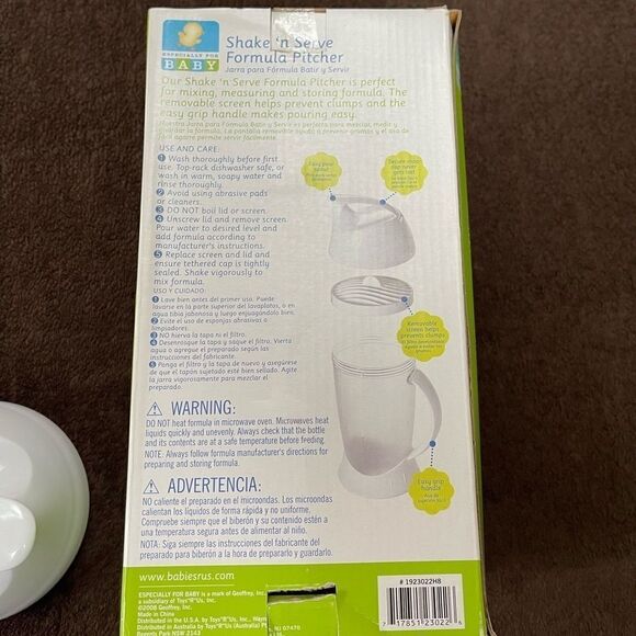 NEW ESPECIALLY FOR BABY Shake’ n Serve Formula Pitcher 32 oz - Picture 4 of 5
